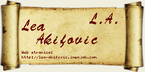 Lea Akifović vizit kartica